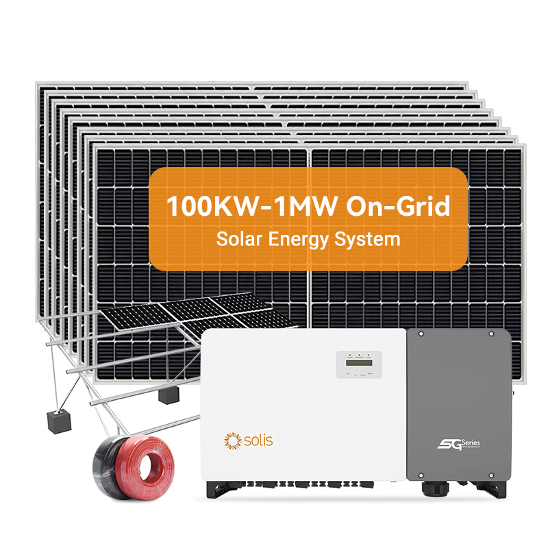 Solar System Complete PV Solar Power System 100kw 250kw 500kw 1MW Grid Connected Solar Panel Inverter for Commercial Use