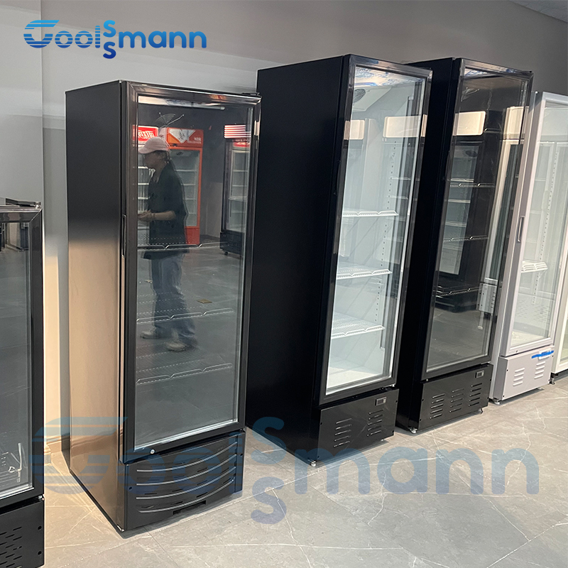Commercial Supermarket Equipment Single Double Glass Door Vertical Upright Coke Drink Beverage Bottle Cooler Open Display Fridge Showcase Refrigerator for Pepsi