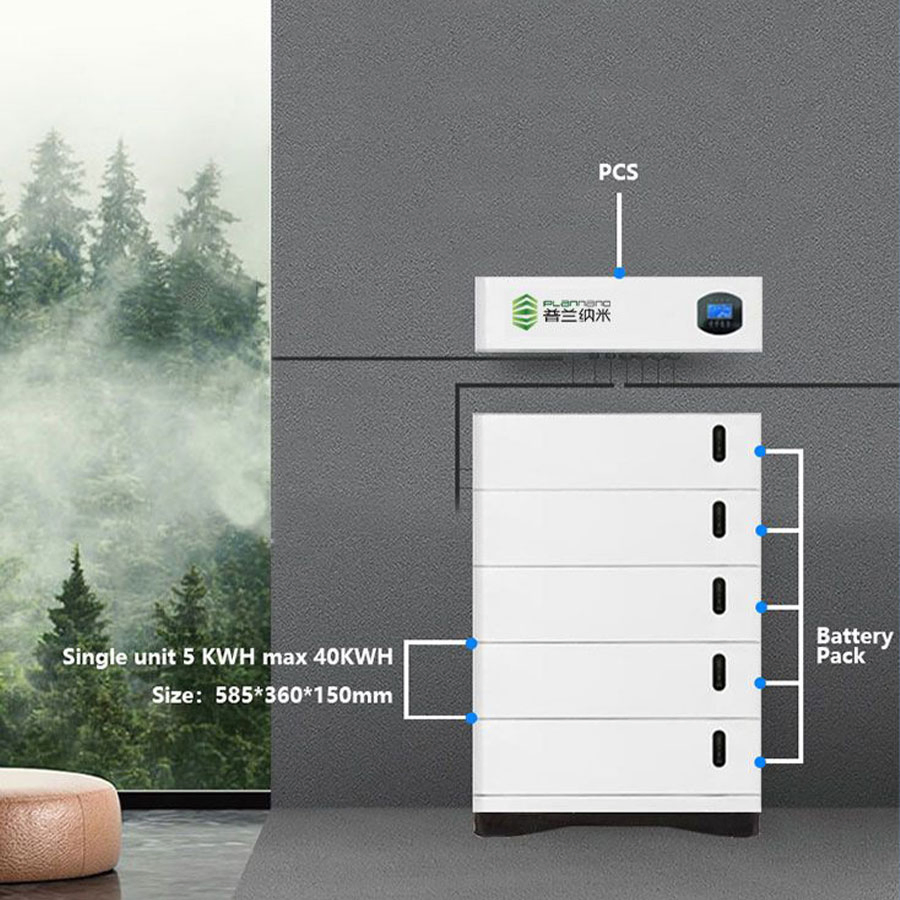 51.2V 5kwh Low Voltage Stacked Household Solar Energy Storage System Lithium Ion Battery