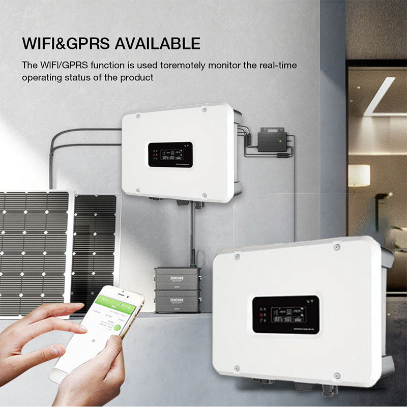 6kw 8kw 10kw 15kw Single/Three Phase Solar Grid Tie Inverter Price IP65 3 Phase Smart Dual Output on Grid Hybrid Solar Inverter