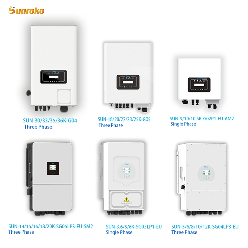 Deye High Voltage Hybrid Inverter 16kw 20kw Three Phase Solar Inverter for Commercial Use