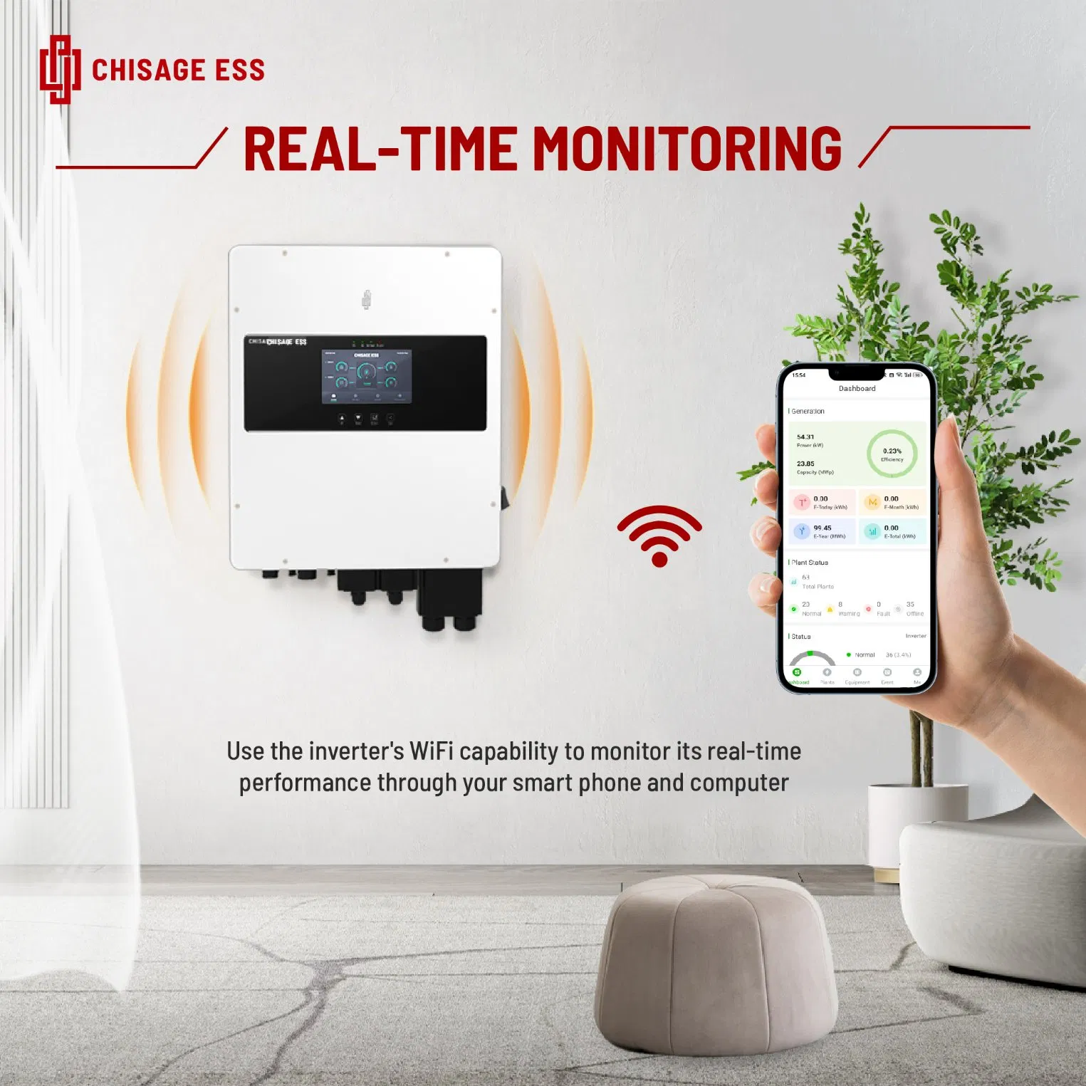 2 MPPT Chaeger Controller Pure Sine Wave Solar Power 12kw Hybrid Inverter