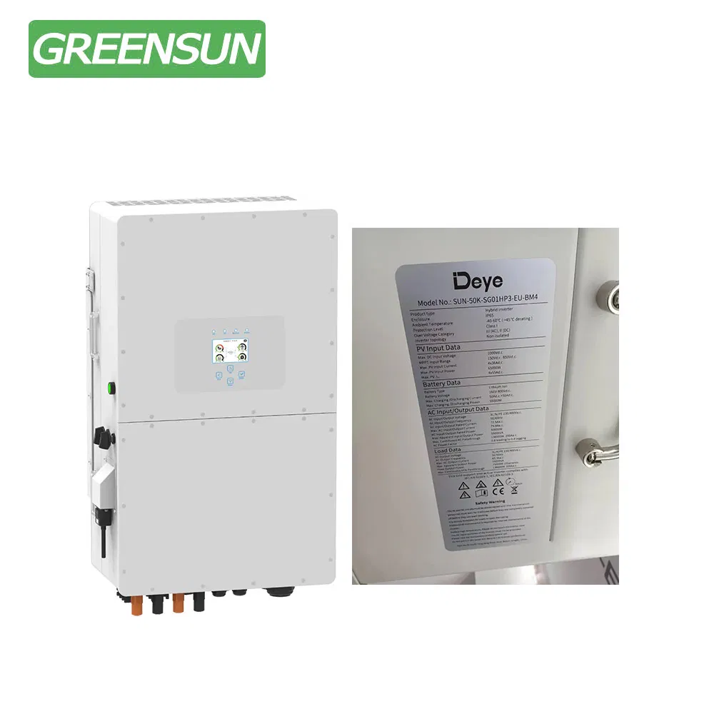 Deye Commercial 30kw 40kw 50kw Solar Inverter High Voltage Inverter Sun-30K-Sg01HP3-EU-Bm3 30kw Hybrid Inverter