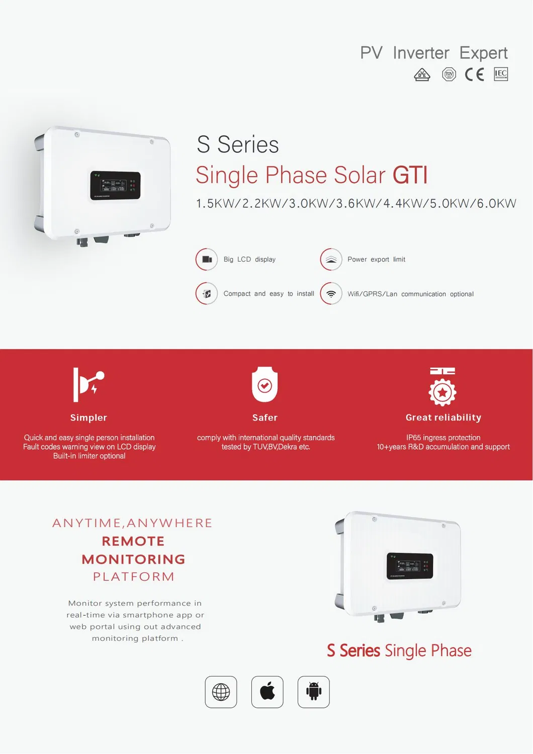 Single Phase Grid Tie 1.5kw Inverter