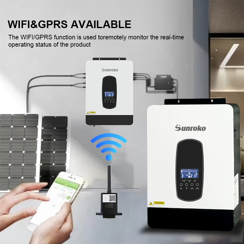 Sunroko DC to AC Hybrid Solar Inverter 4kw 5kw 6kw IP65 off Grid Solar Power Inverter with MPPT