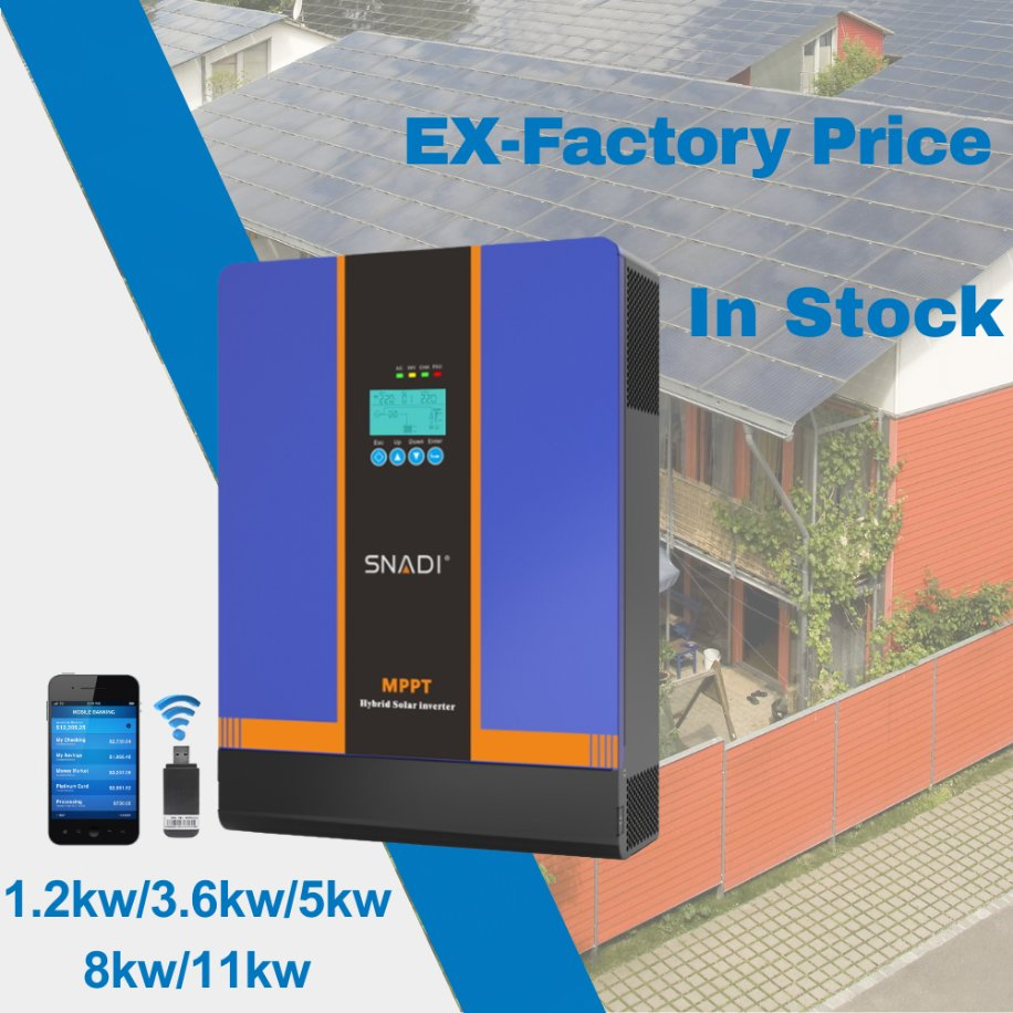 3kw 5kw 6kw off Grid Power Hybrid Solar Inverter with MPPT Controller