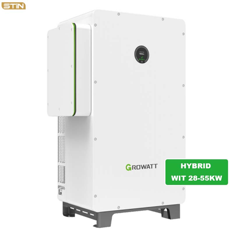 Smart Growatt Wit 28kw AC Coupled Three Phase Commercial Hybrid Inverter with UPS for Solar Panels Energy Storage System
