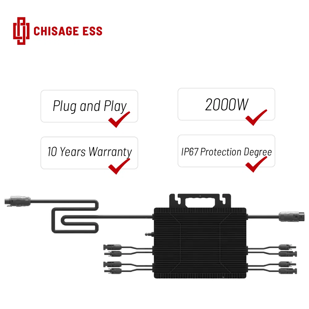 Micro Solar Inverter 220V 230V 2000watt Wechselrichter MPPT Tracking Grid Tie Inverter for Balcony Solar System