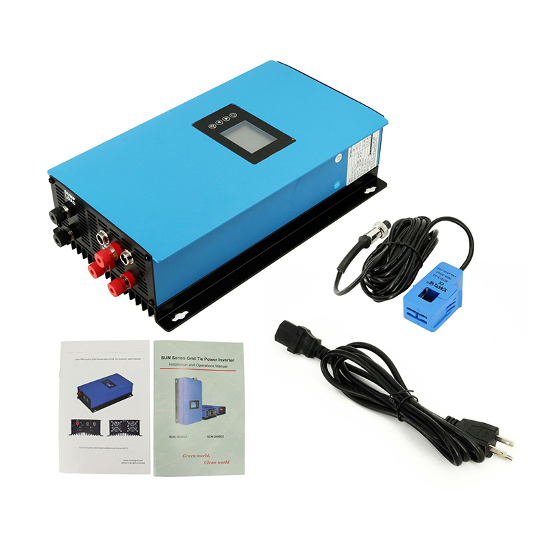Anti-Reverse Flow WiFi Built-in MPPT Controller 22V to 96V 2000W on Grid Tie Wind Turbine Generator Inverter