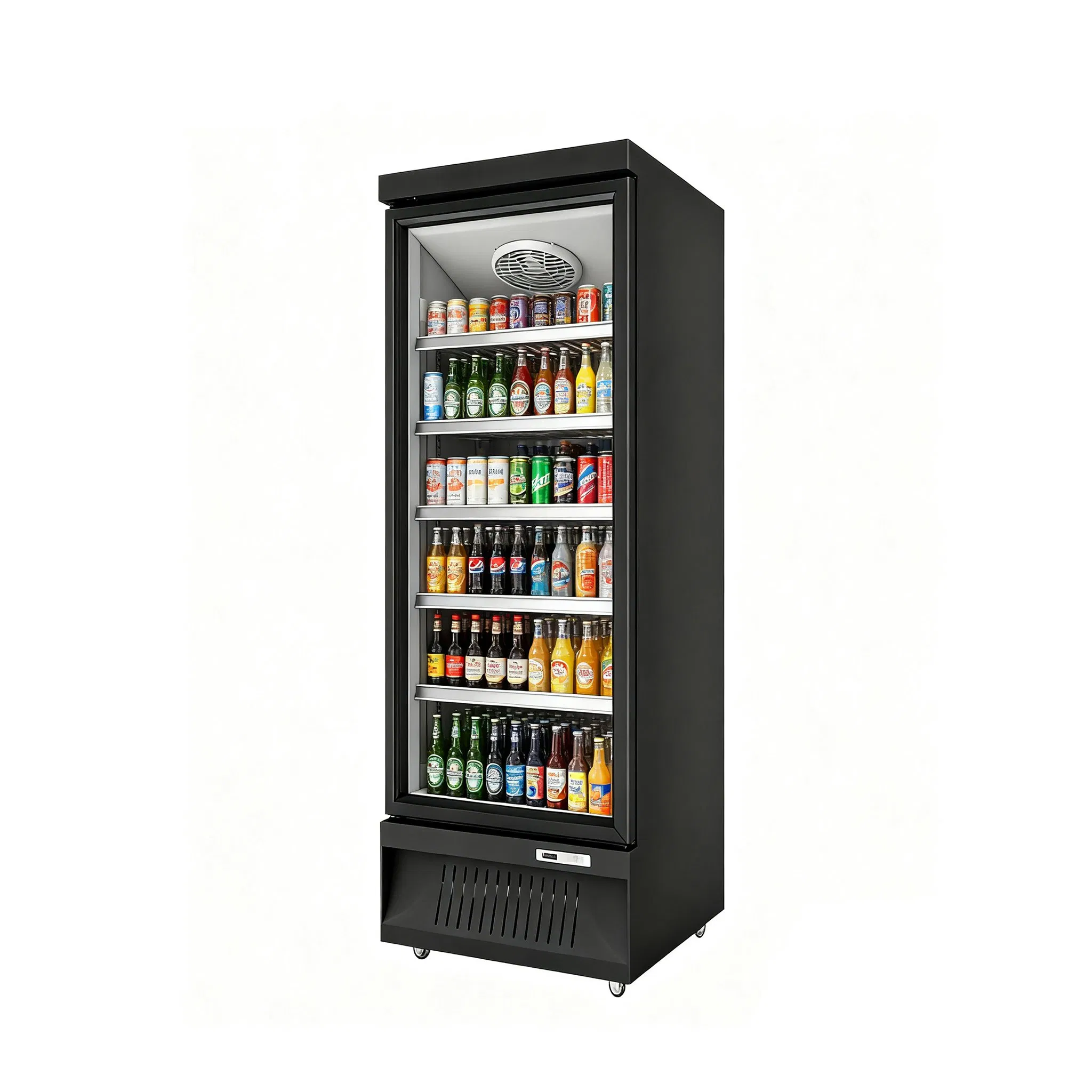 Commercial Supermarket Vertical Classic Double Glass Door Coke Cooling Drink Display Refrigerator Freezer