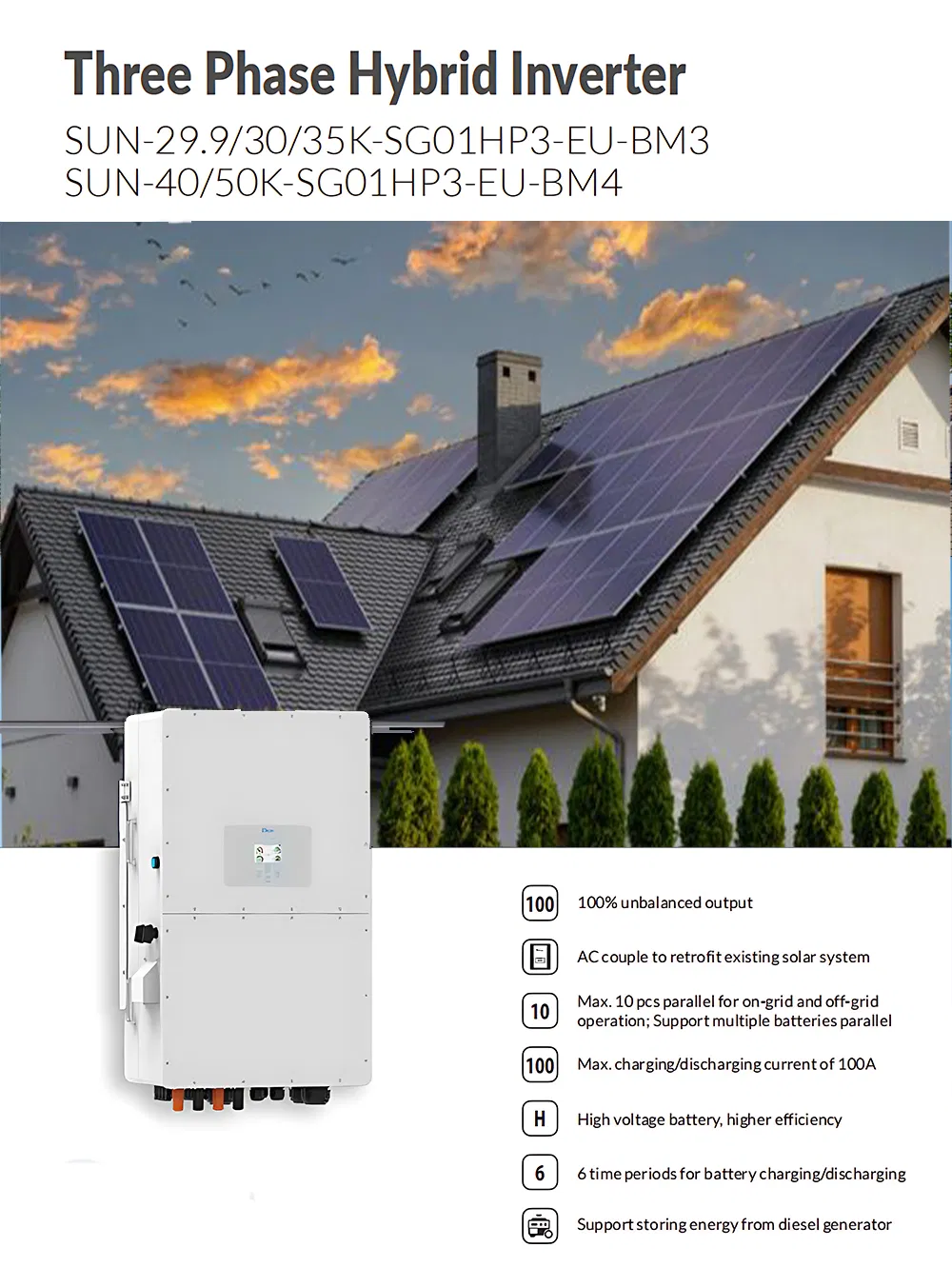 High Voltage Solar Hybrid Inverter Features