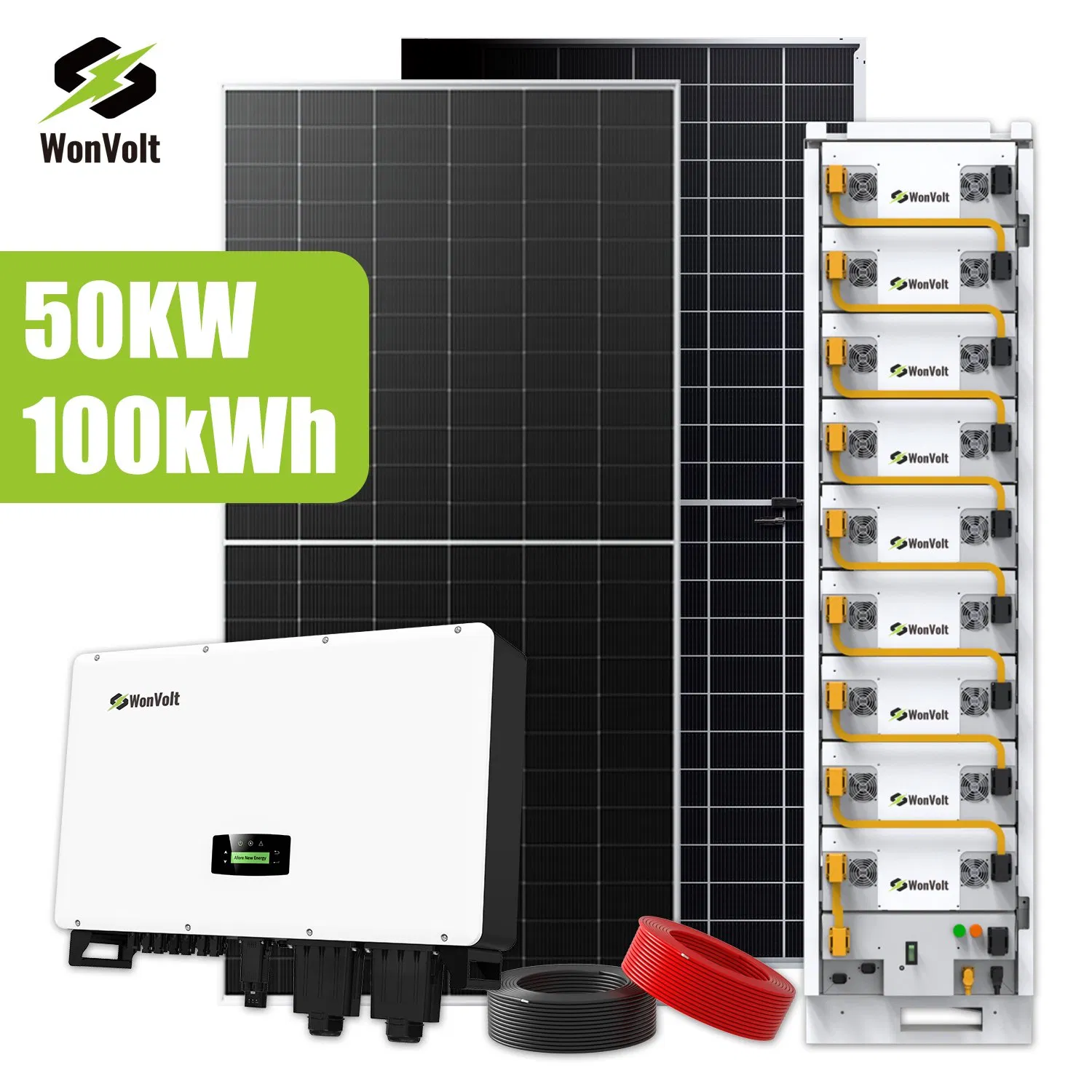 Commercial Solar Power System 50kw 70kw 100kw 200kw 300kw 700kw off Grid Solar Battery System