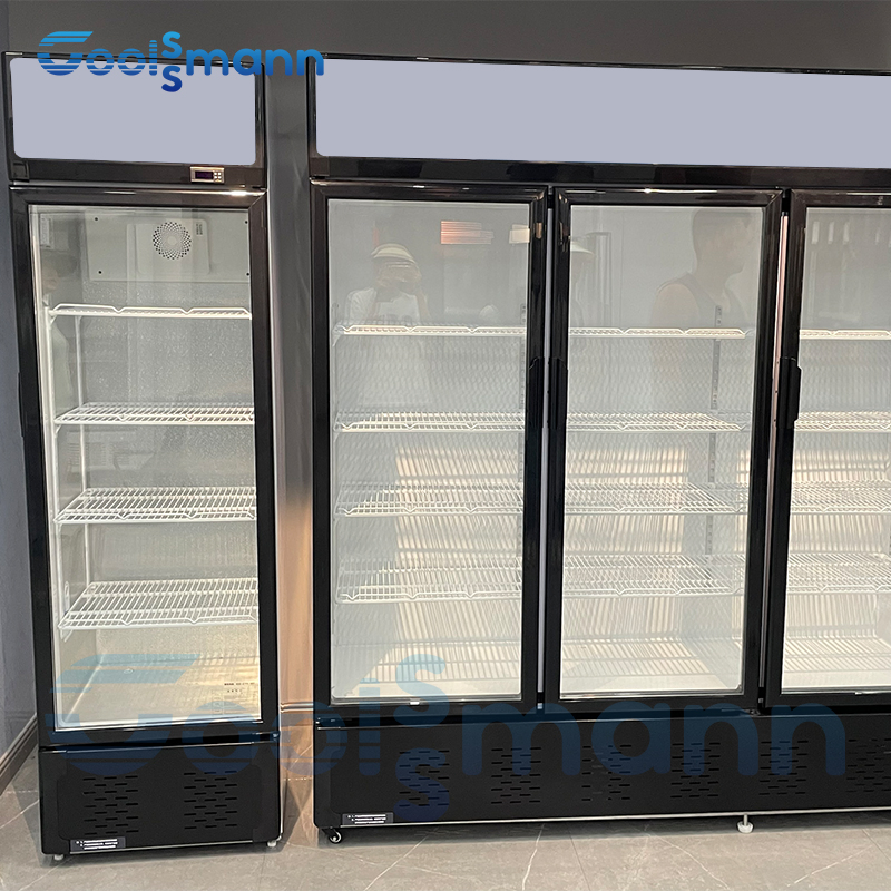 Commercial Supermarket Equipment Single Double Glass Door Vertical Upright Coke Drink Beverage Bottle Cooler Open Display Fridge Showcase Refrigerator for Pepsi