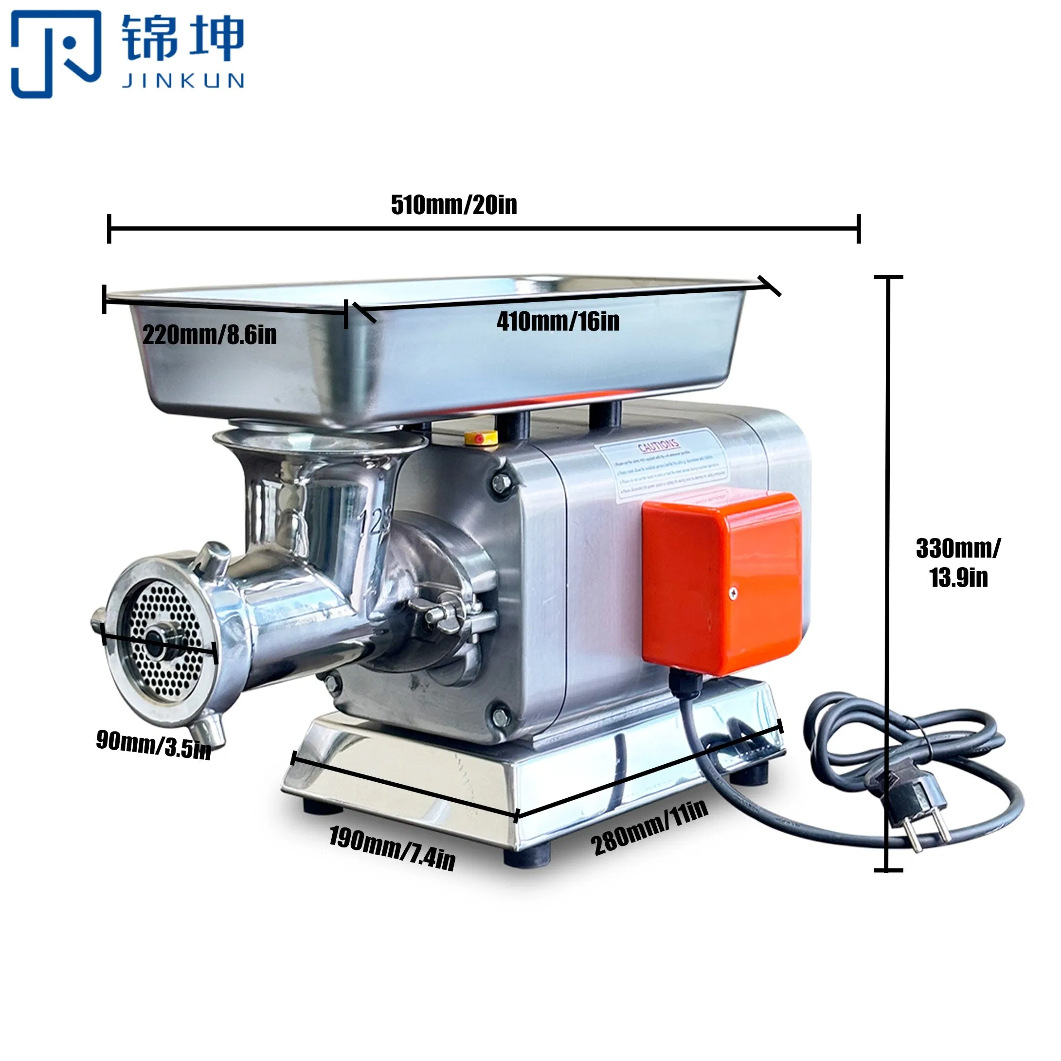 Jinkun Brand Commercial Grade 220V High Power Factory Direct Sale Meat Grinder (RY-12S)