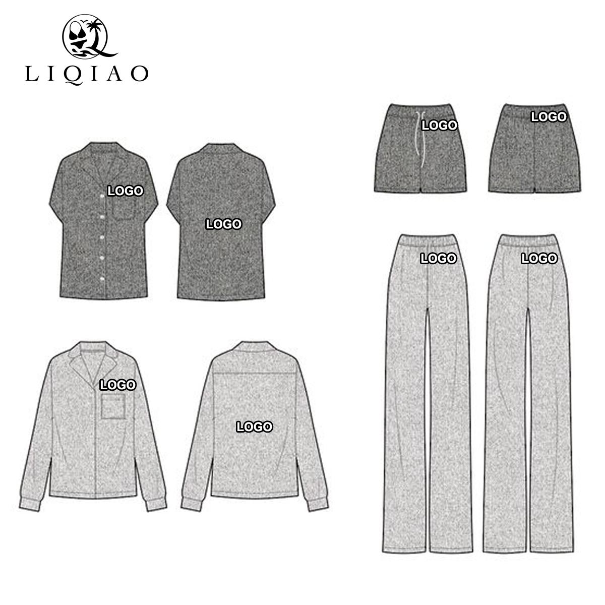 LIQIAO 2026 New Women's Yoga Wear Casual Set Comfortable Long/Short Sleeve Tops with Pants/Shorts Soft Breathable