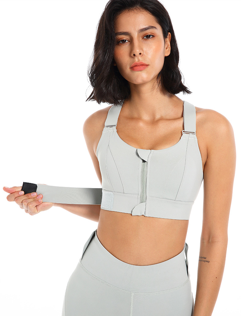 New Arrival High Quality Women Back Adjustable High Impact Fitness Yoga Bra Gym Bra Sport Bra With Zipper