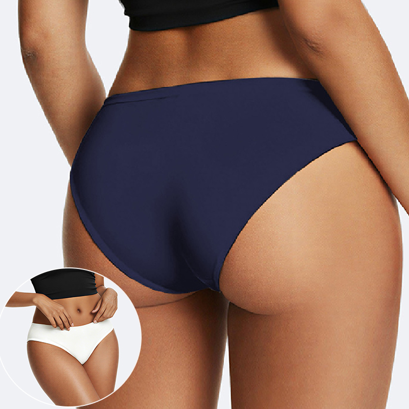 Ice Silk Seamless Underwear, Peach-shaped, Breathable Yoga-specific Thong, Two-pack.