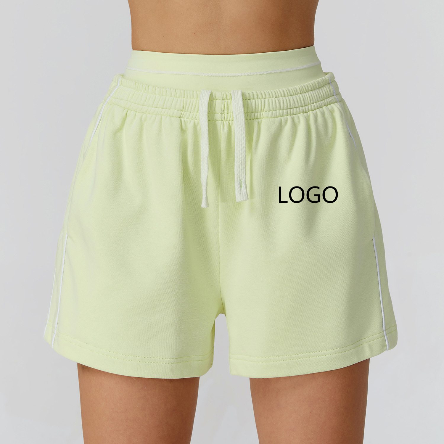New 5 Colors High Waist Oversize Plus Size Casual Ruffle Loose Breathable Gym Fitness Pants Butt Lifter Yoga Shorts With Pockets