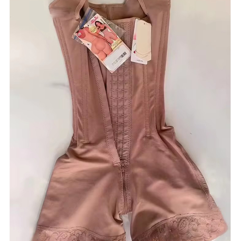 Colombian Firm Body Shaping Bodysuit for Women Post-Surgery Anti-Bacterial Nylon/Polyamide Butt Lifter Slimming Sheath