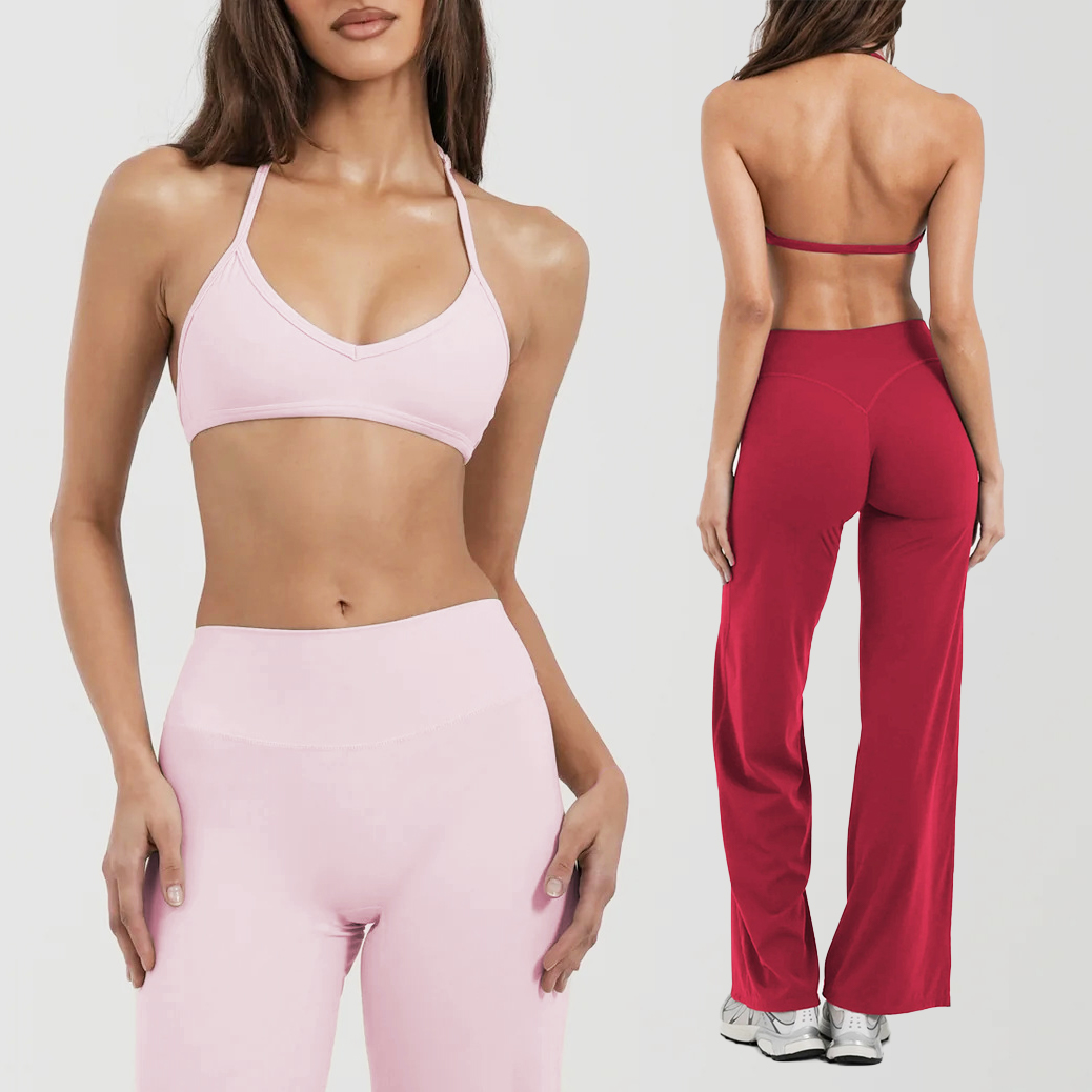 XW-YY244-1 New Style Halter Padded Sports Bra Women's High Quality Breathable Yoga Fitness Sportswear