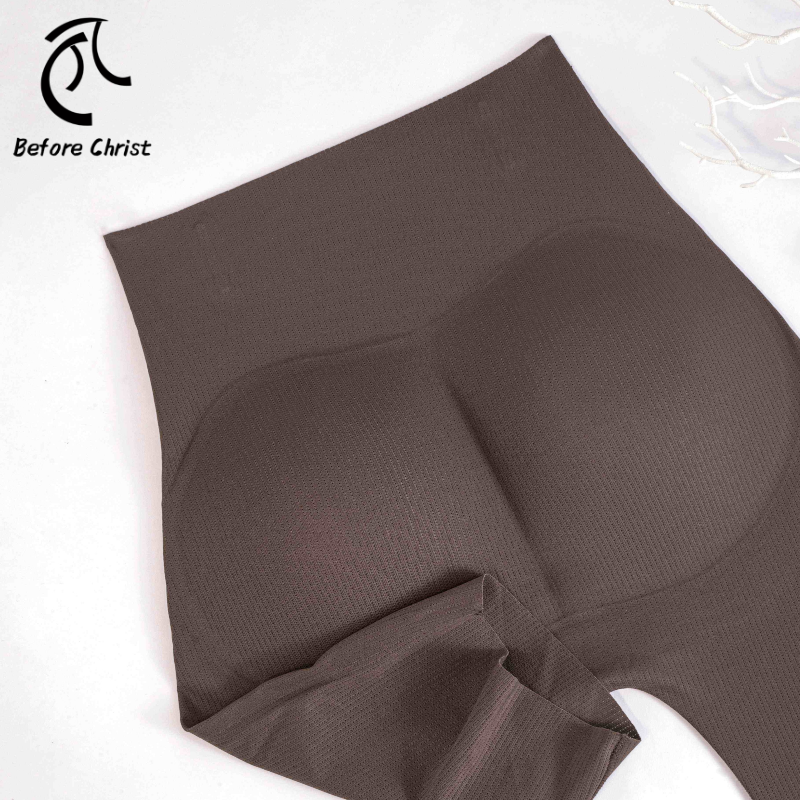 Women's Sexy Knitted Low-Rise Belly Body-Shaping Thongs Peach Hip Artifacts Nylon Solid Beauty Waist Thin Anti-Bacterial Panties