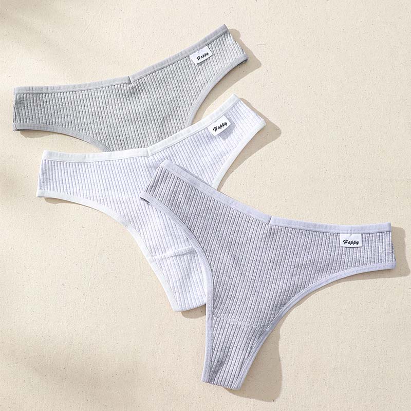 Wholesale Daily Wear Solid Cotton Panties Comfortable Ladies Traceless Panties Women's Breathable Thongs