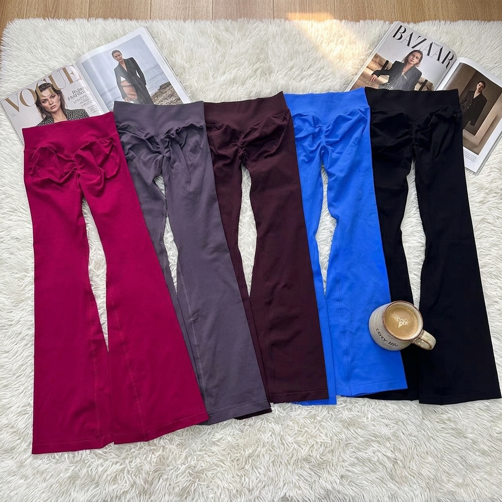 CIYING Wholesale Seamless Tummy Control Workout Gym Flare Leggings Invisible Scrunch Butt Lift Flare Yoga Pants For Women