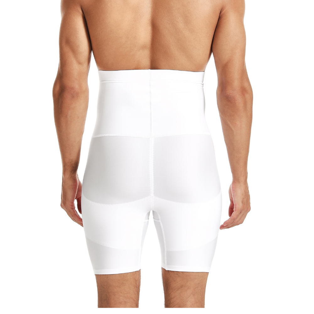 Mens Shapewear Butt Lift Tummy Control Breathable Knitted High Waist Boxer Shorts