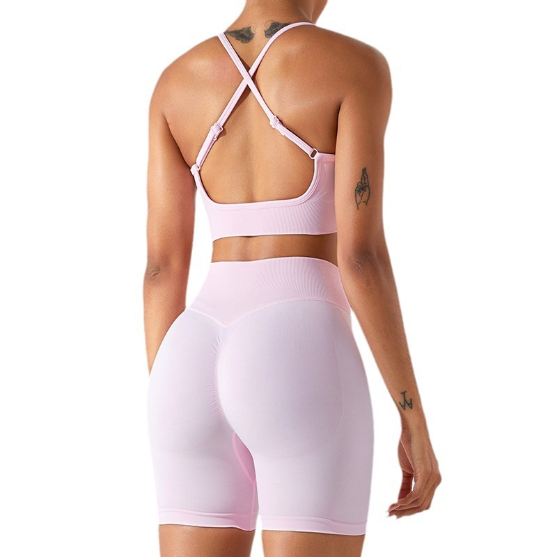 Women's Adult Shockproof Push-Up Sports Bra Crisscross Straps High Support Spandex/Nylon Quick-Dry Yoga Fitness Running Wear