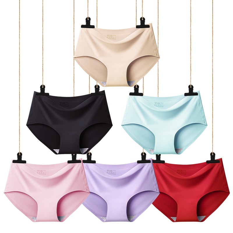 Seamless Ice - Silk Women's Underwear Thin Style for Summer With Crotch Breathable Sexy and Young - Girl - Style