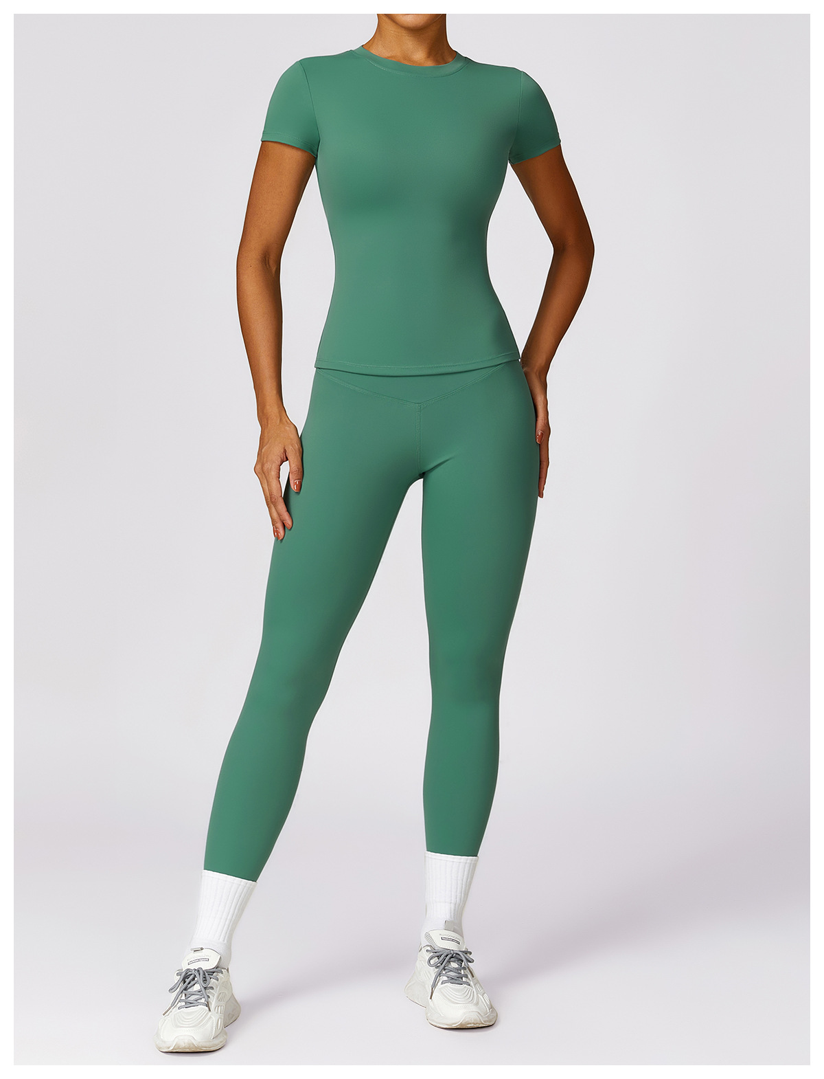 Dropshipping Agent Shopify Yoga Apparel Customized Training Gym Clothes Running Tops Women's Sports Gym Basic T-shirt for Women