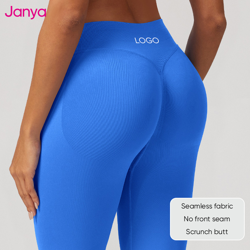 Custom Logo Womens Sports Clothing Scrunch Butt Workout Legging High Waist Gym Fitness Pants Seamless Yoga Leggings for Women