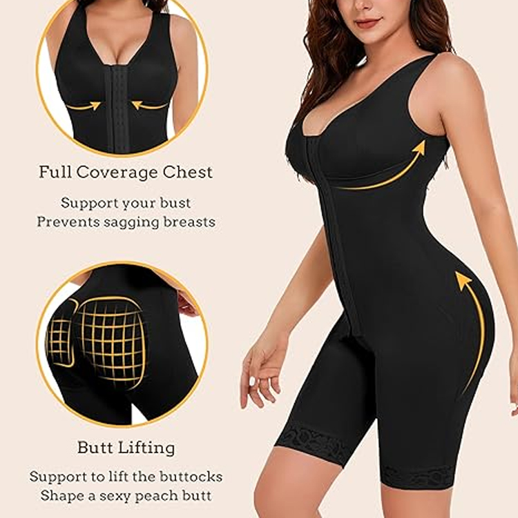 Wholesale Women Full Body Shaper Tummy Control Bodysuit Waist Trainer Compression Slimming Suit Butt Lifter Shapewear