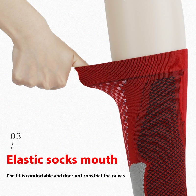 Nylon Sports Compression Socks for Men Women Elastic Calf Compression Socks High-Cuff Long Tube Design for Riding