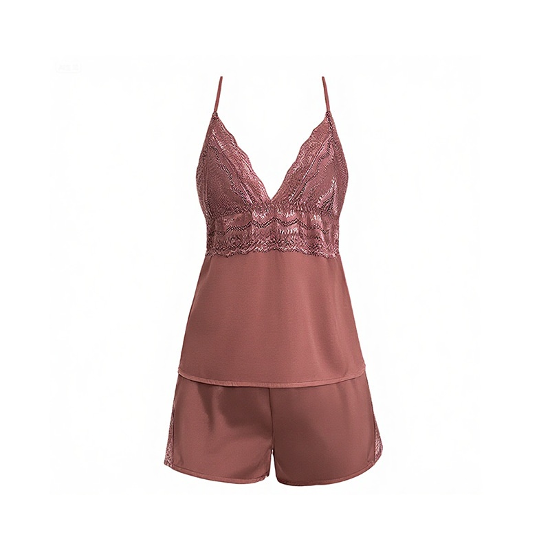 Sexy Sleeveless Shorts Lounge Wear for Women Breathable Summer Made Thin Ice Silk Offering