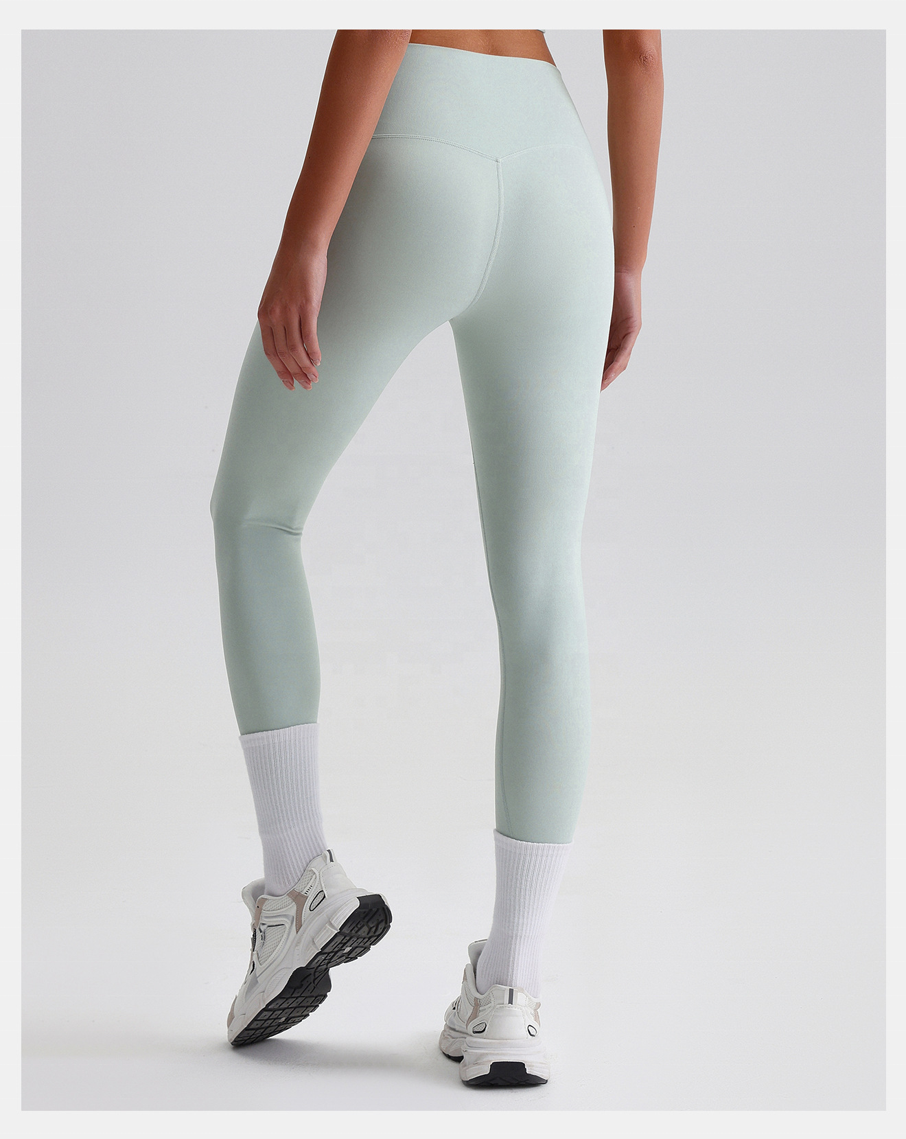 Hot Sale Sports Fitness Leggings Yoga Pants High Waist Solid Pattern for Women