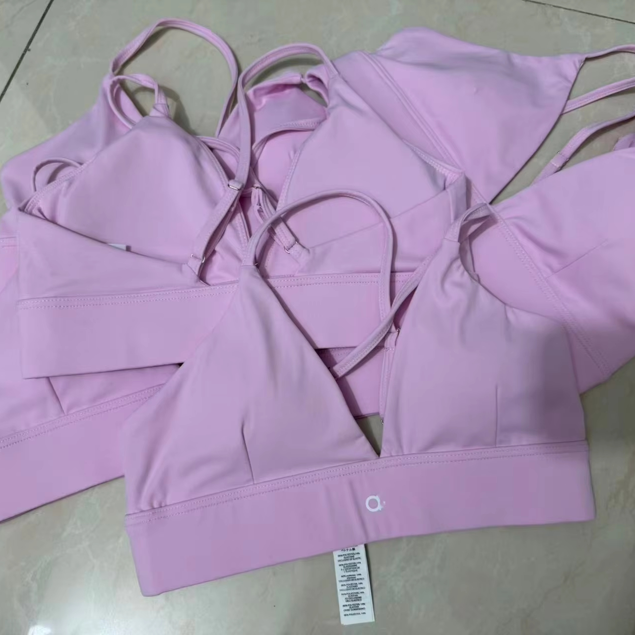 Adjustable Kendall Jenner-Style V-Neck Sports Bra for Women Comfortable Spaghetti Straps Triangle Bra Breast Pads Sexy Yoga