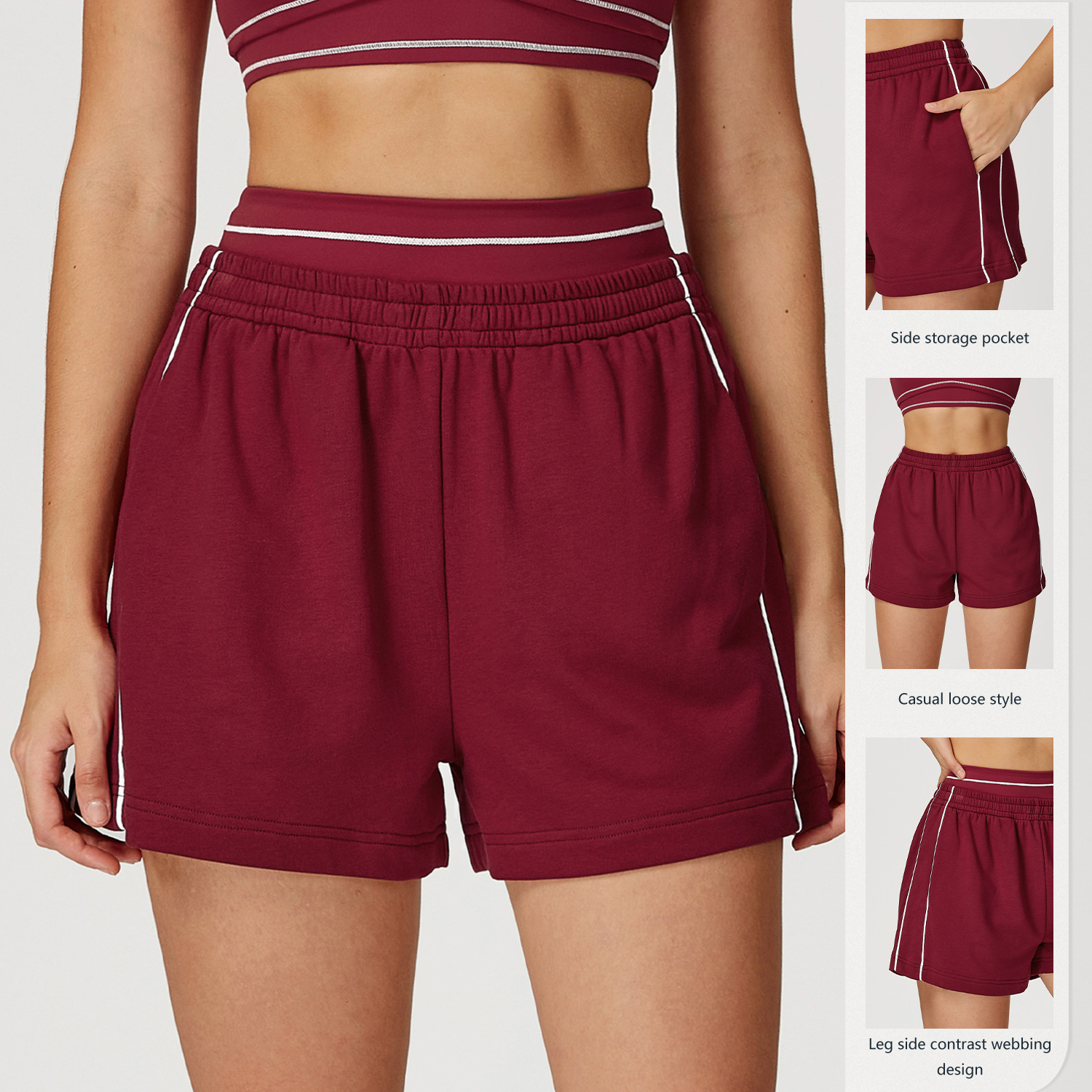 New 5 Colors High Waist Oversize Plus Size Casual Ruffle Loose Breathable Gym Fitness Pants Butt Lifter Yoga Shorts With Pockets