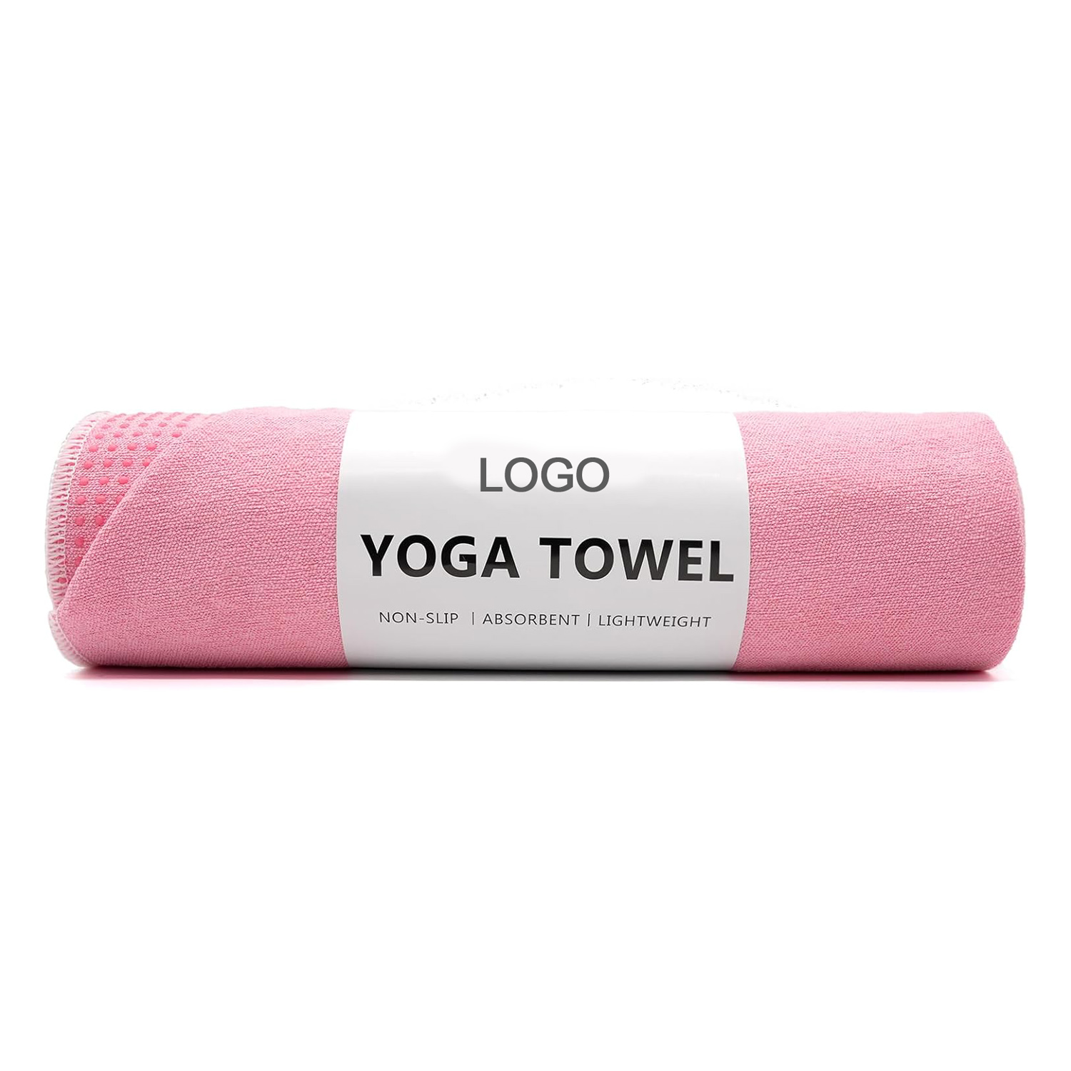 Microfiber Hot Yoga Towel With Non-Slip Grip Dots - Ultra Absorbent &amp; Quick Dry Yoga Mat Towel For Hot Yoga, Pilates, Gym Travel