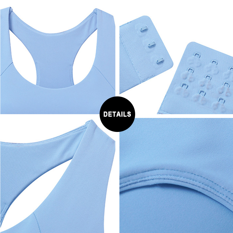High Impact Sports Bras for Women Full Coverage Compression Support Padded Sports Bra with Adjustable Straps