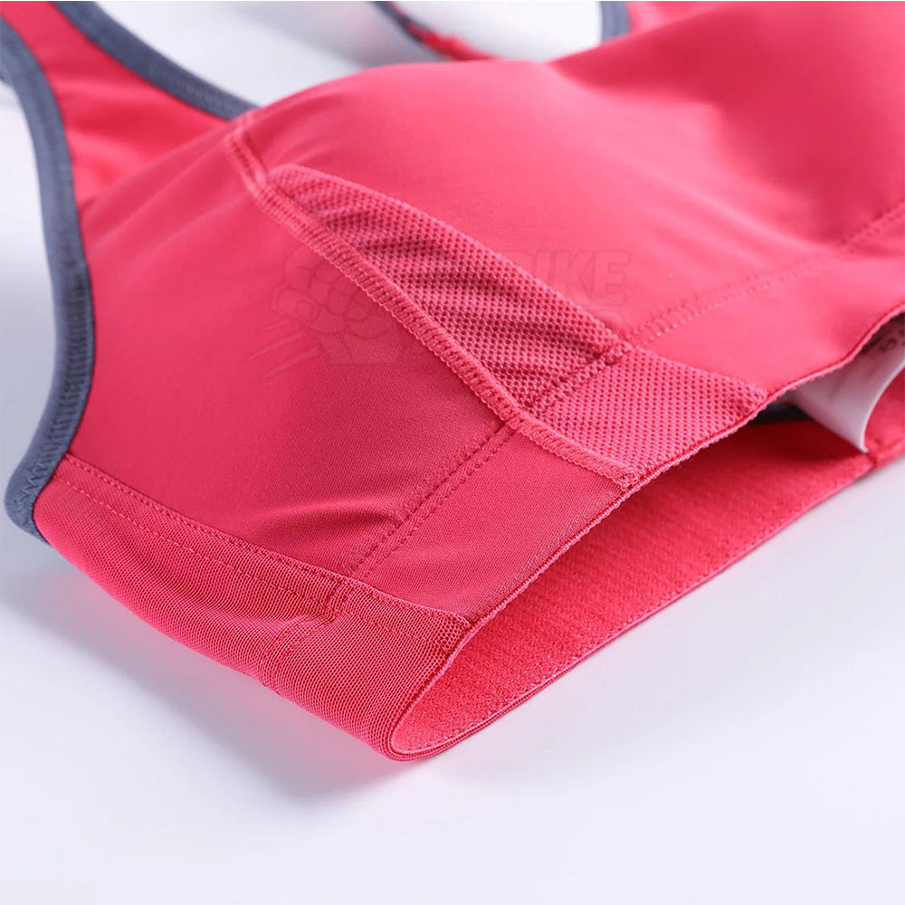 Women's Breathable Simple Front Logo High Support Adjustable Straps Removable Pads Spandex/Polyester Sports Bra for Gym Fitness