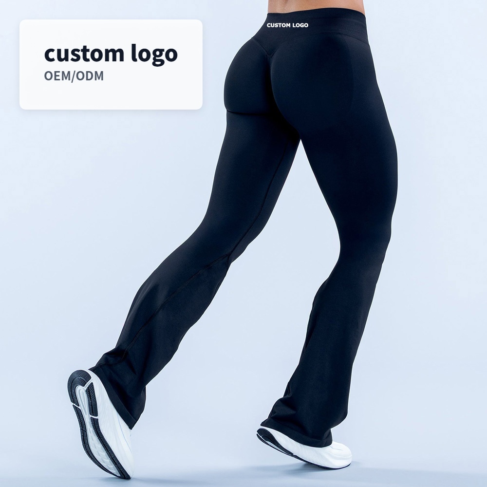 CIYING Wholesale Seamless Tummy Control Workout Gym Flare Leggings Invisible Scrunch Butt Lift Flare Yoga Pants For Women