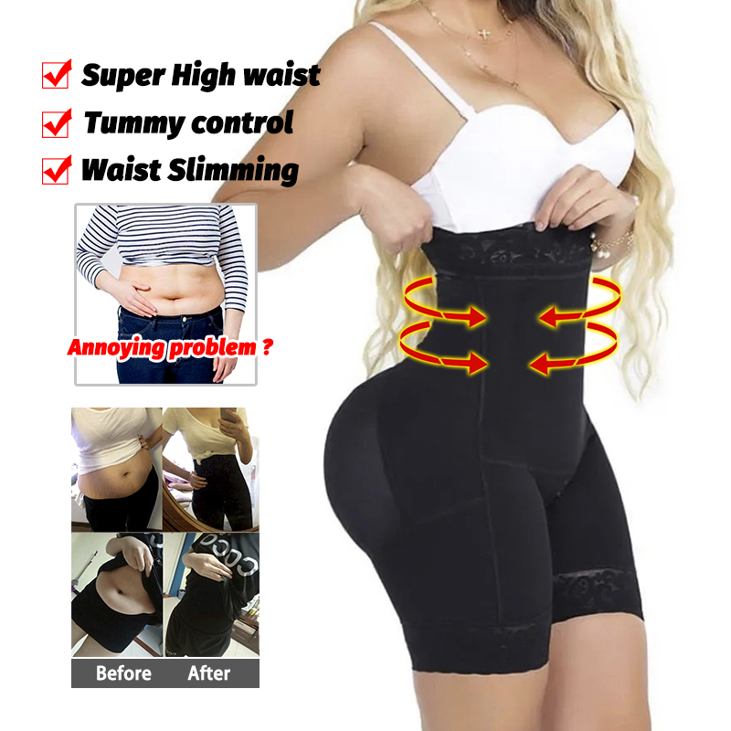 Seamless High Waist Shaper Shorts Firm Compression Body Slimming Shapewear Women Tummy Control Butt Lifter Panties