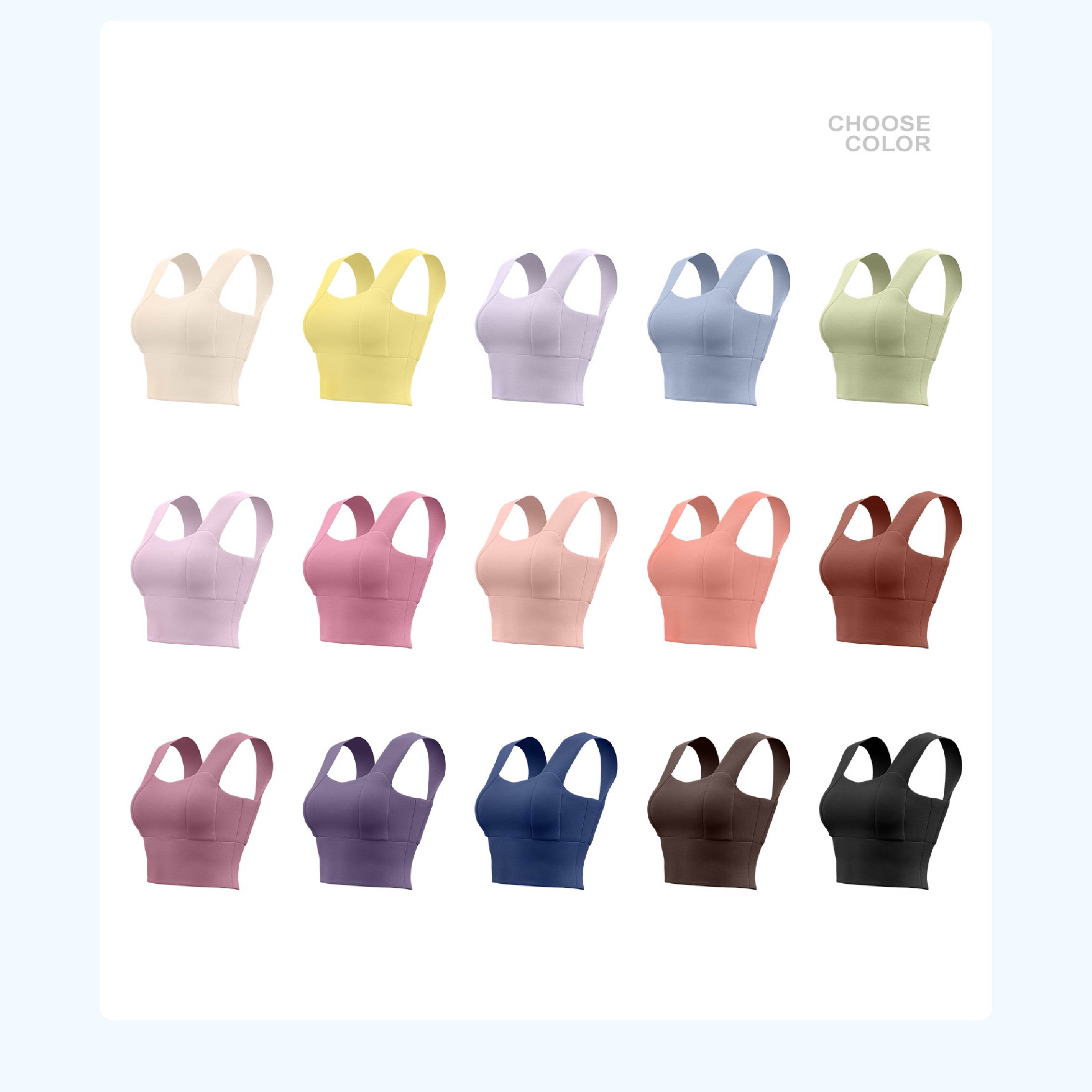 High Support Yoga Sports Bra Women Push up Fixed Cup Breathable Cross Back for Training and Fitness Wholesale Supplier 04