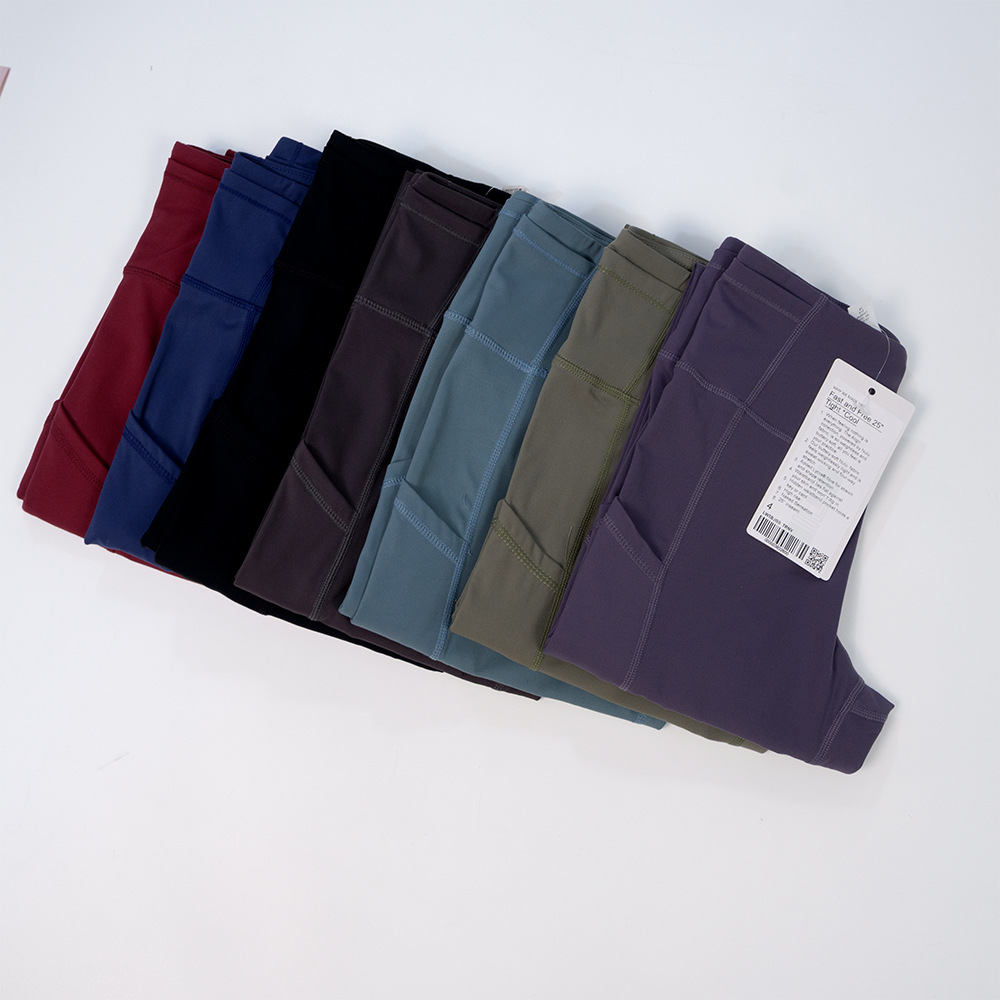Free Fast Shipping Ladies High Waist Breathable Jogging Gym Yoga Leggings Soft Bag with Pocket Casual Stretchy Sports Style