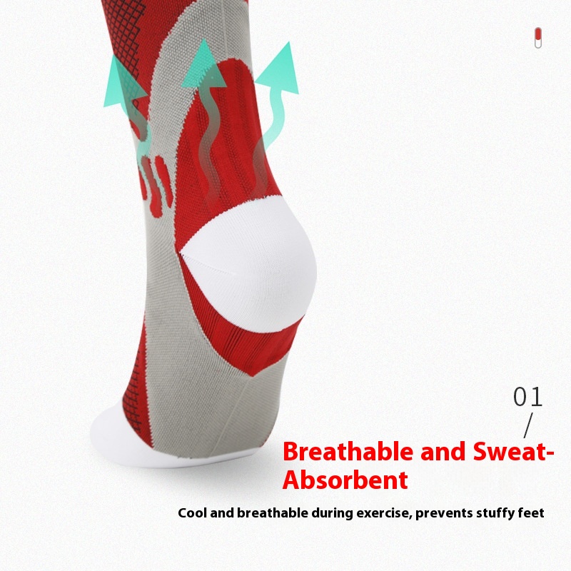 Nylon Sports Compression Socks for Men Women Elastic Calf Compression Socks High-Cuff Long Tube Design for Riding