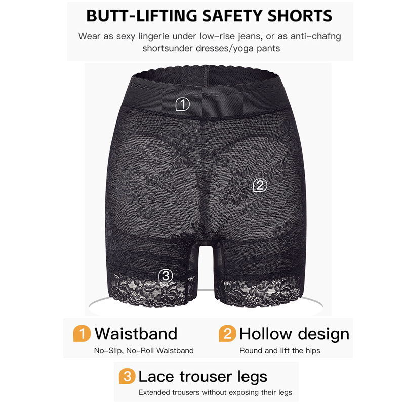 1219 Women Buttock Open Hip Booty Shorts Lace Butt Lifter Shaper Panties Wedding Pant Underwear Ass Push up Body Shaper Panty
