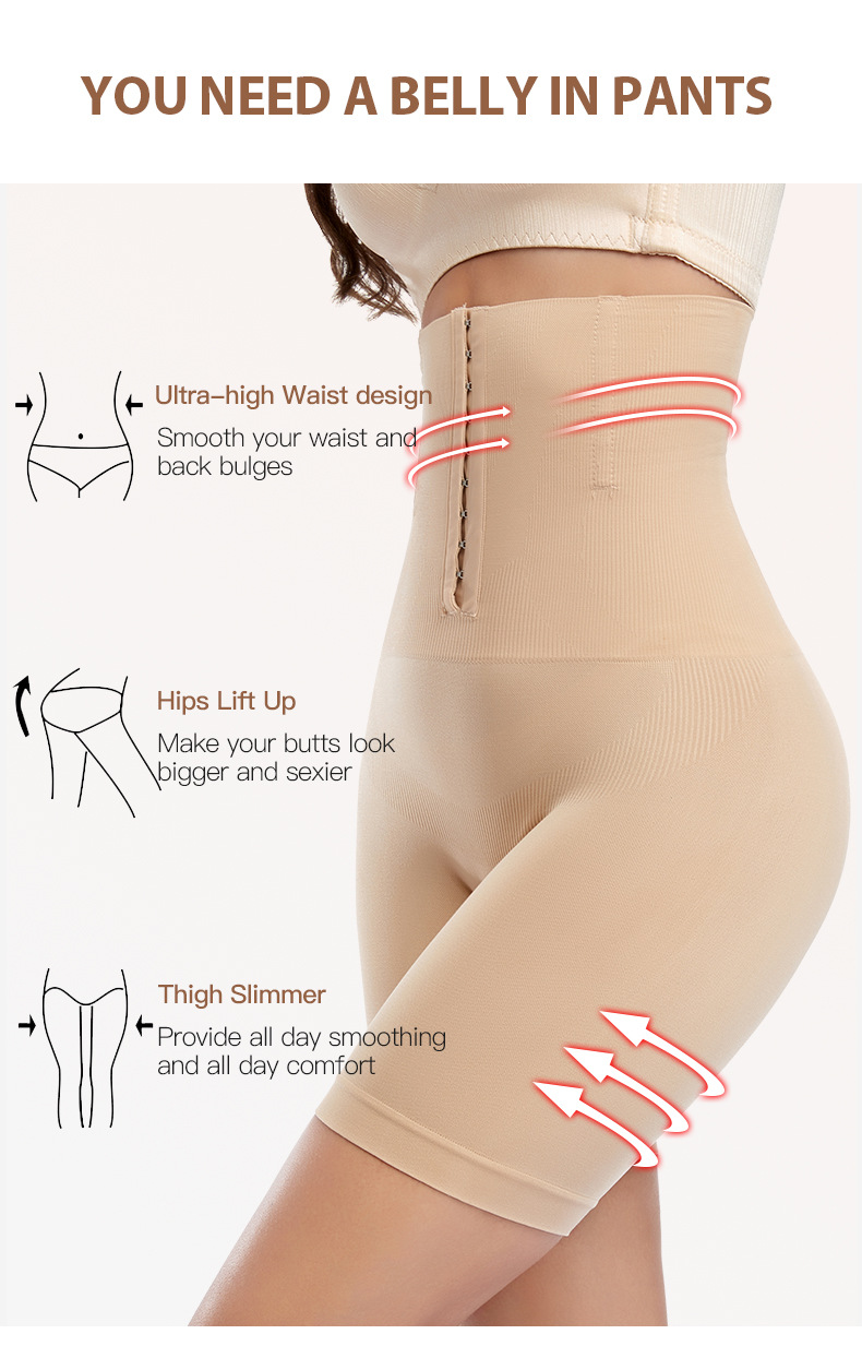 Plus Size Shapewear Shorts High Compression Tummy Control Panty Girdle Waist Shaper and Butt Lifter