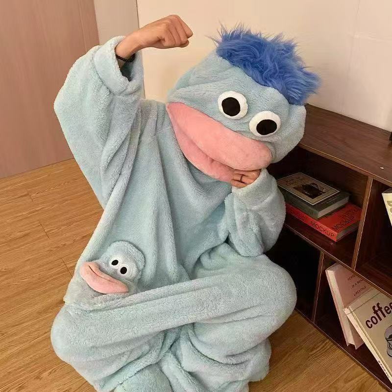 Casual Loungewear Funny Couple Pajamas Women's Party Wear Robe Femme Women's Sets Clothing Summer Sleepwear IM77K-W