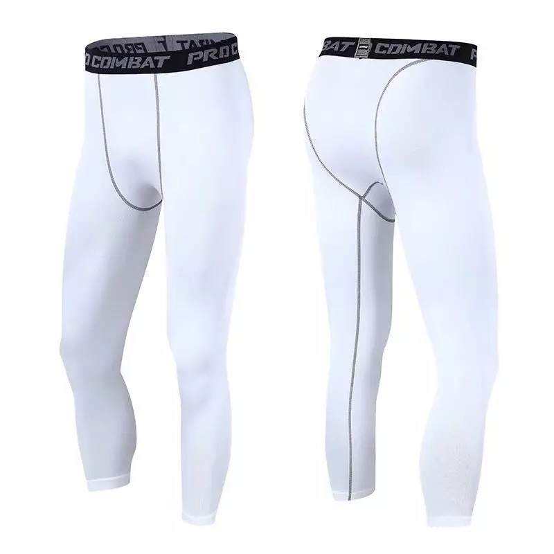Men's Compression Pants Pockets Cool Dry Sports Leggings Running Tights Men's Compression Pants for Running